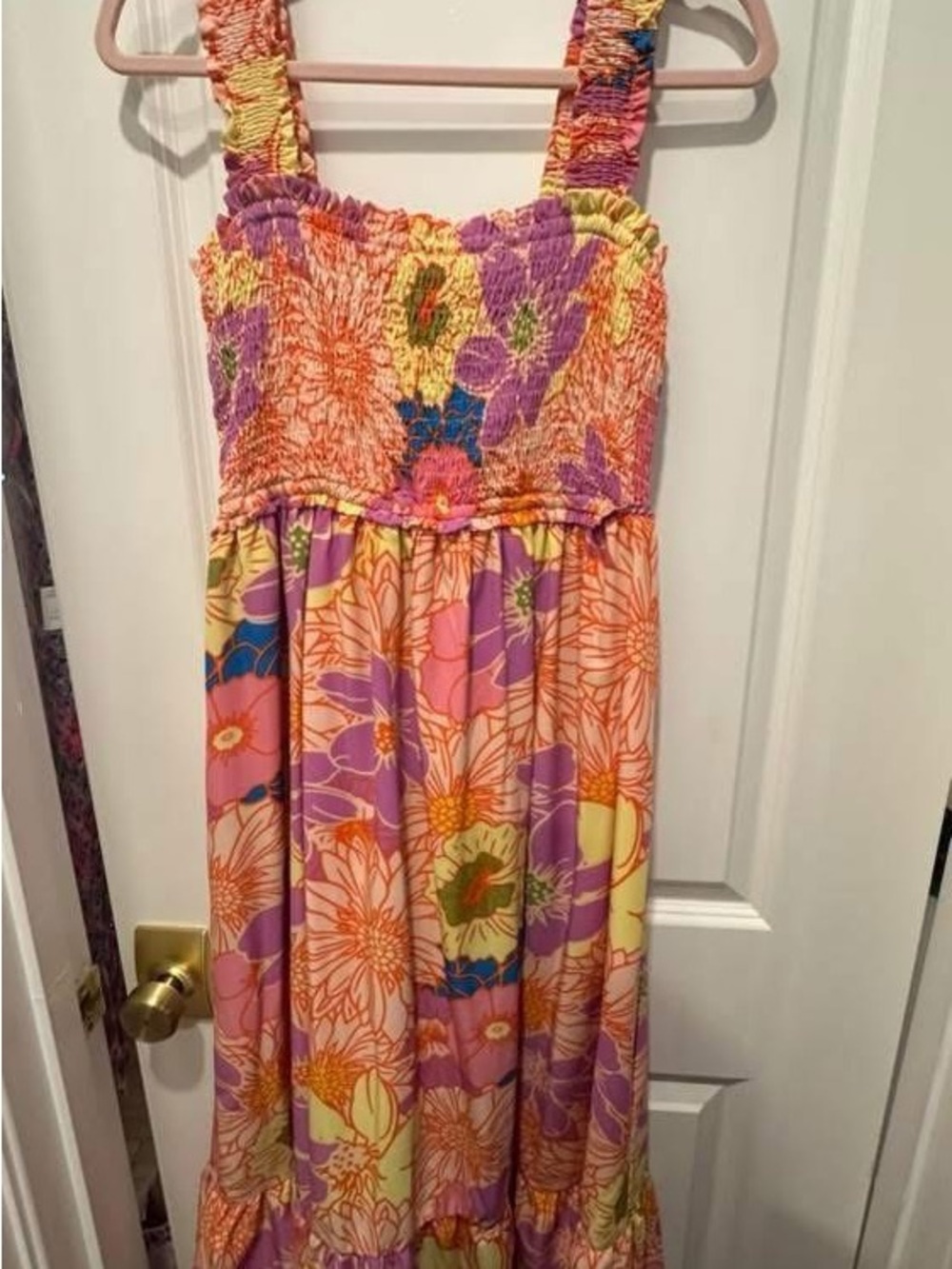 entro Pink Floral Midi Sundress - Picture 2 of 2